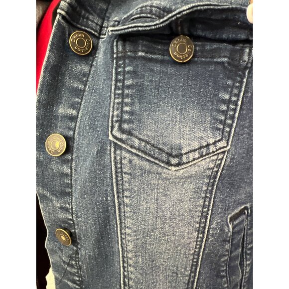 Ci Sono Women Stretch Denim Jacket with Removable Hoodie Size M - Picture 4 of 9